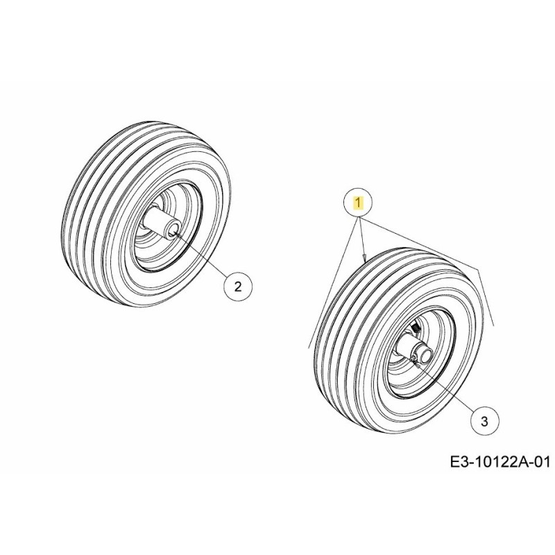 WHEEL COMPL: 11.0x4.0x5.0 GRAY 634-04237C ORIGINAL MTD