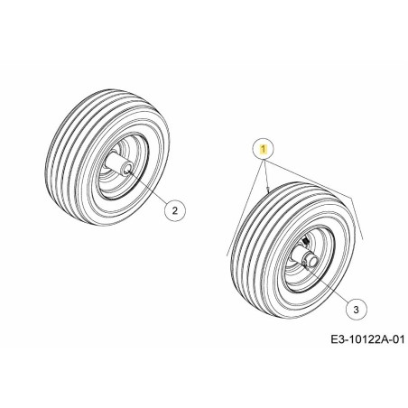 WHEEL COMPL: 11.0x4.0x5.0 GRAY 634-04237C ORIGINAL MTD | Newgardenstore.eu