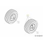 WHEEL COMPL: 11.0x4.0x5.0 GRAY 634-04237C ORIGINAL MTD