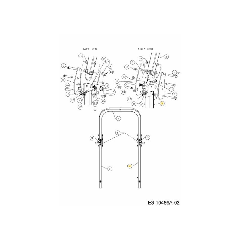 TUBO ROPS INFERIOR DERECHO 680-00555-CY ORIGINAL MTD