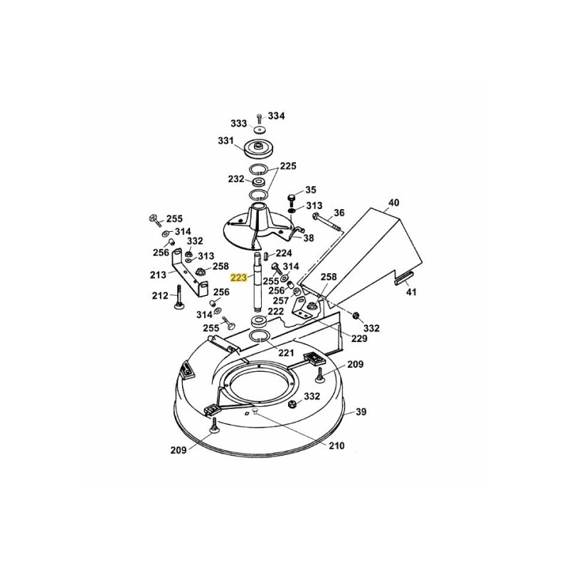 BLADE SHAFT SCOOTER SV 6155182 ORIGINAL MTD