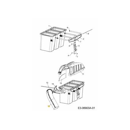 UPPER CHUTE TUBE 631-04291A ORIGINAL MTD | Newgardenstore.eu