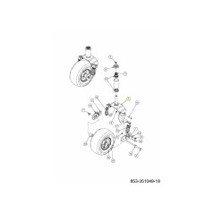 YOKE CASTER WHEEL 603-08599ACY ORIGINAL MTD | Newgardenstore.eu