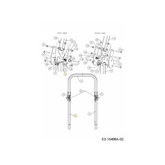 ROPS-Rohr unten links 680-00518-CY Original MTD