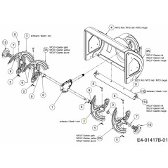 CONJUNTO DE BARRENO IZQUIERDO 684-04113A-S ORIGINAL MTD | Newgardenstore.eu