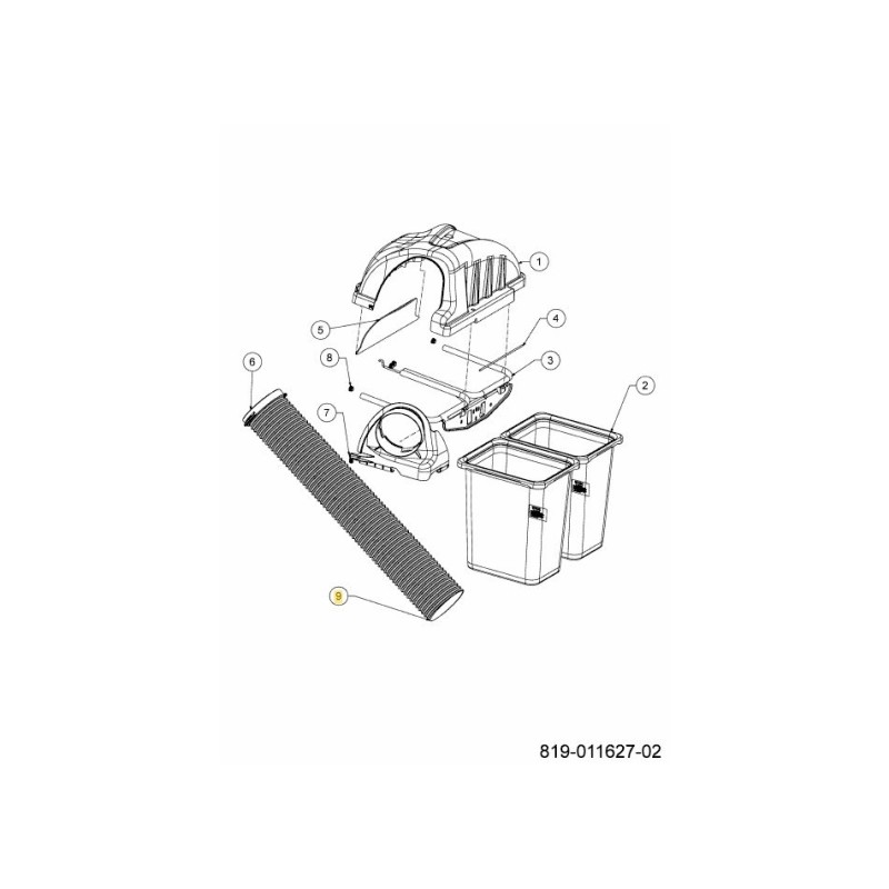Tuyau flexible 8x50 764-05135 d'origine MTD Tuyau flexible 8x50 764-05135 d'origine MTD
