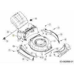 DEFLECTOR TRASERO 42/46 CM: ALUMINIO 719-04693ASA ORIGINAL MTD