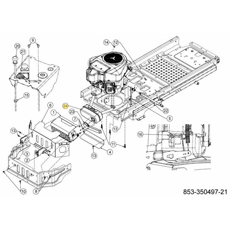 SILENCIADOR DE ESCAPE KAWASAKI TWIN 751-11471F ORIGINAL MTD