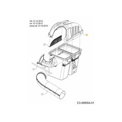 CVR ASM CTCHR GRASS DOUBLE BAG 631-04292 ORIGINALE MTD | Newgardenstore.eu