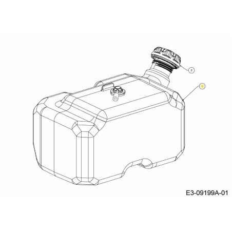 TANK ASM FUEL 3 GAL 651-05101A ORIGINAL MTD | Newgardenstore.eu