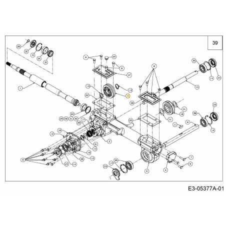 Zahnradbaugruppe: Wurm 617-04080 Original MTD | Newgardenstore.eu
