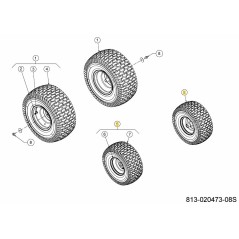WHL COMPL 15x6x6 SQ SH PLST 634-05149A-S ORIGINALE MTD | Newgardenstore.eu