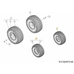 WHL COMPL 15x6x6 SQ SH PLST 634-05149ACB ORIGINALE MTD | Newgardenstore.eu