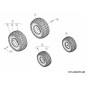 RUEDA: COMPLETA: 15x6x6: CUADRADA PLÁSTICA 634-05149ACB ORIGINAL MTD