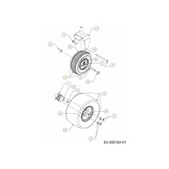 ROUE 13x5.0-6 634-04629 ORIGINALE MTD