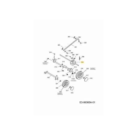 Pignon d'embrayage 1082001 ORIGINAL MTD | Newgardenstore.eu