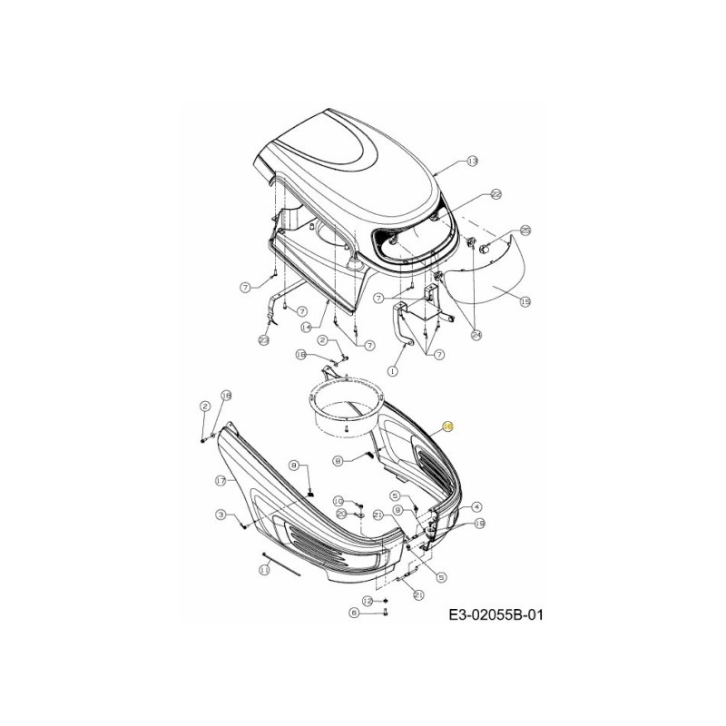 PANEL SIDE LEFT 4/6 STYLE GRAY 731-2327C ORIGINAL MTD