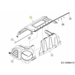 Abdeckung für Doppelbeutel 631-05474B Original MTD | Newgardenstore.eu