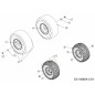 RUEDA: COMPL: 15x6x6: CUADRADO PLÁSTICO 634-05178-CG ORIGINAL MTD