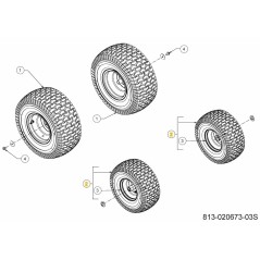 RUOTA COMPLETA 15X6X6 GRIGIA 634-05178A-S ORIGINALE MTD