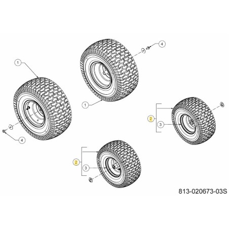 WHEEL CPL. 15X6X6 GRAY 634-05178A-S ORIGINAL MTD | Newgardenstore.eu