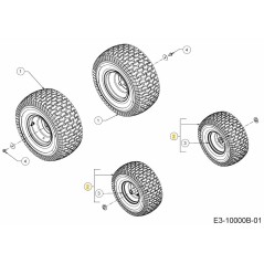 RUEDA COMPLETA 15X6X6 GRIS 634-05178AGR ORIGINAL MTD