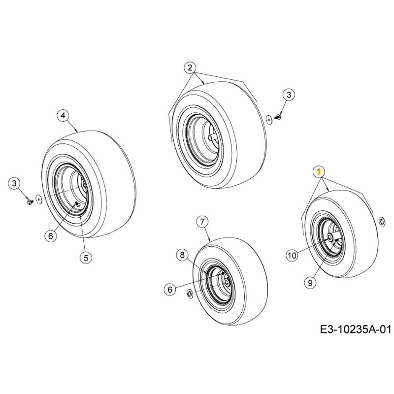 JANTE COMPLÈTE 15X6X6 S-374 PLS 634-05331-CB ORIGINAL MTD
