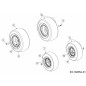 RUOTA COMPLETA 15X6X6 S-374 PLS 634-05331-CB ORIGINALE MTD