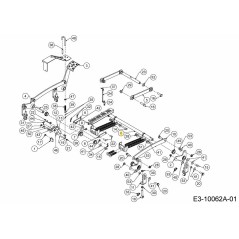 ARBRE DE COMMANDE DE LEVAGE DE PLATEAU AVANT 680-00444 ORIGINAL MTD