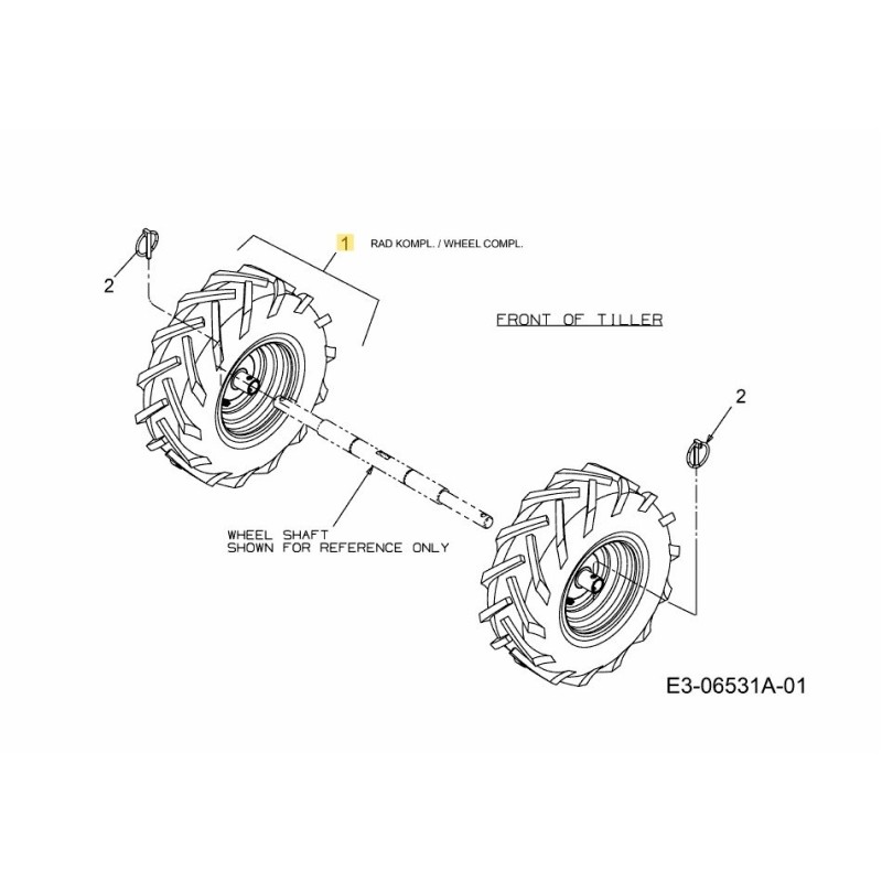 WHEEL CPL. 13X5X6 634-04232 ORIGINAL MTD