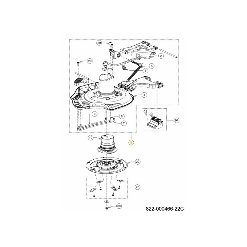 CONJUNTO DE PLATAFORMA DE CORTADORA RK 753-11394 ORIGINAL MTD