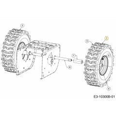 WHL:COMPL:15x5x6 X-TRAC LH 634-04147ACB ORIGINAL MTD | Newgardenstore.eu