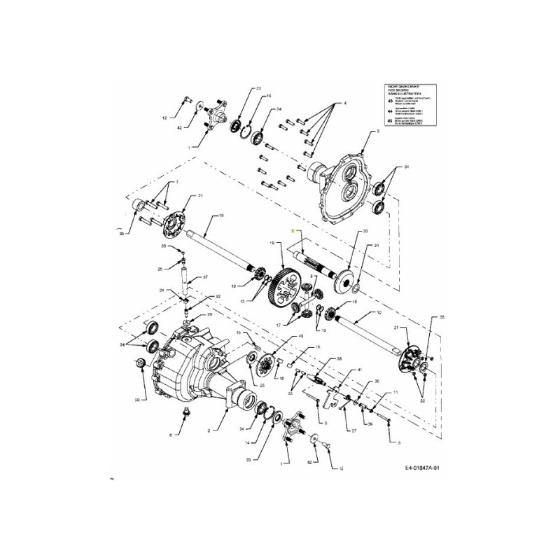 Arbre de sortie 9 dents 711-1385A Original MTD