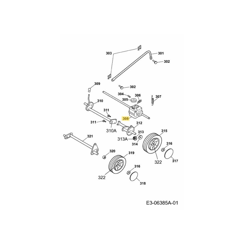 ingranaggio frizione 2.53 BA 1082051 ORIGINALE MTD