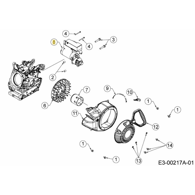 AVVIAMENTO ELETTRICO 230V EU 751-17286 ORIGINALE MTD