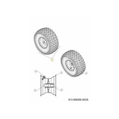 WHL ASM COMPL 15x6x6 SQ SHL 634-05067-CB ORIGINALE MTD | Newgardenstore.eu