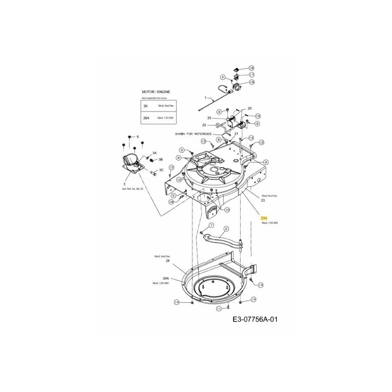 CARCASA SUPERIOR CC AMARILLA 781-04223-CY ORIGINAL MTD CARCASA SUPERIOR CC AMARILLA 781-04223-CY ORIGINAL MTD
