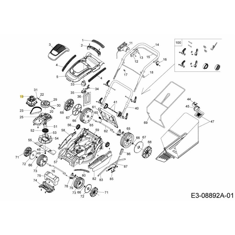Moteur 230 V 1650 W 624-05032 d'origine MTD