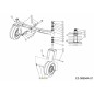 WHEEL CPL. 13X6.5-6 BEIGE 634-04750 ORIGINAL MTD