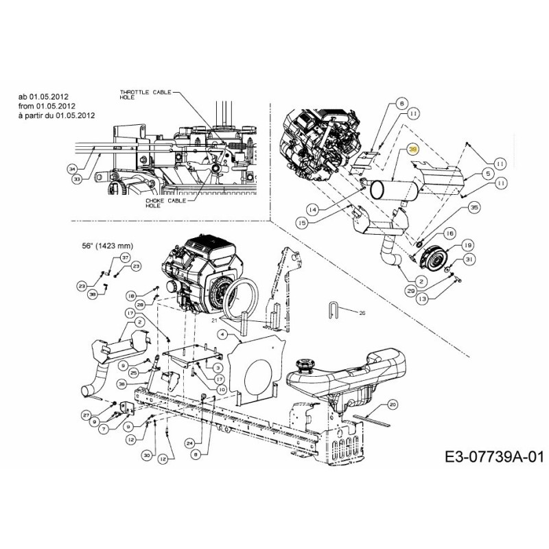 SILENCIADOR DE ESCAPE 751-12647 ORIGINAL MTD