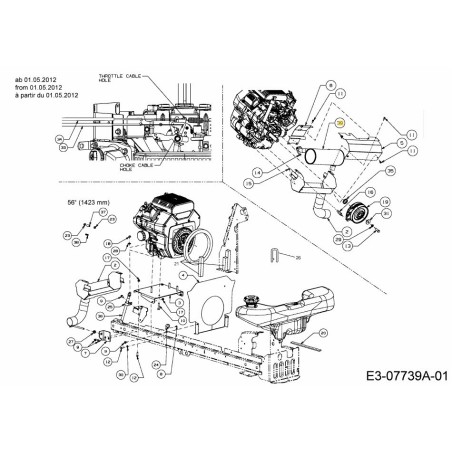 Auspuffschalldämpfer 751-12647 Original MTD | Newgardenstore.eu