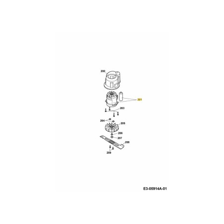 Motor de 1500W + bobinados de aluminio 1115000 ORIGINAL MTD | Newgardenstore.eu