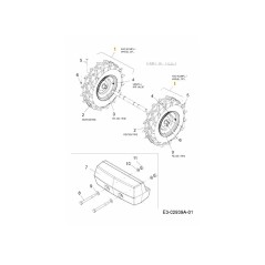 WHL COMPL 16 X 4,6 X 8 634-04231 ORIGINALE MTD | Newgardenstore.eu