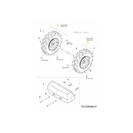 WHL:COMPL:16 X 4,6 X 8 634-04231 ORIGINAL MTD | Newgardenstore.eu