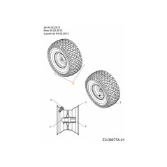 WHEEL CPL. 15x6x6 634-05067-G ORIGINAL MTD | Newgardenstore.eu