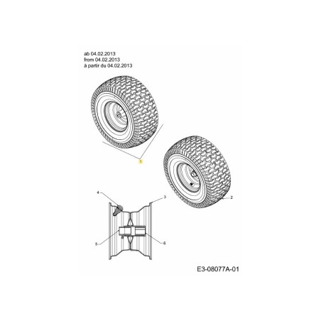 WHEEL CPL. 15x6x6 634-05067-G ORIGINAL MTD | Newgardenstore.eu