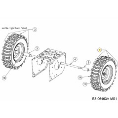 WHL:COMPL:16x4.8x8 LH X-TRAC 634-04145717 ORIGINAL MTD | Newgardenstore.eu