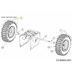 RUEDA: COMPLETA: 16x4.8x8 DERECHA X-TRAC 634-04146717 ORIGINAL MTD