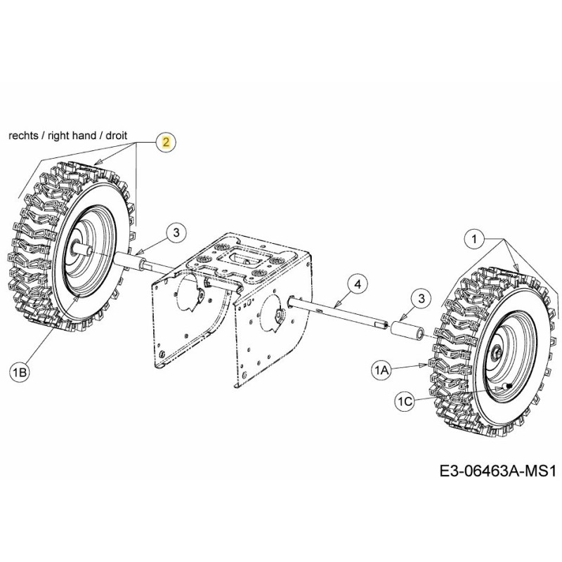 WHL:COMPL:16x4.8x8 RH X-TRAC 634-04146717 ORIGINAL MTD