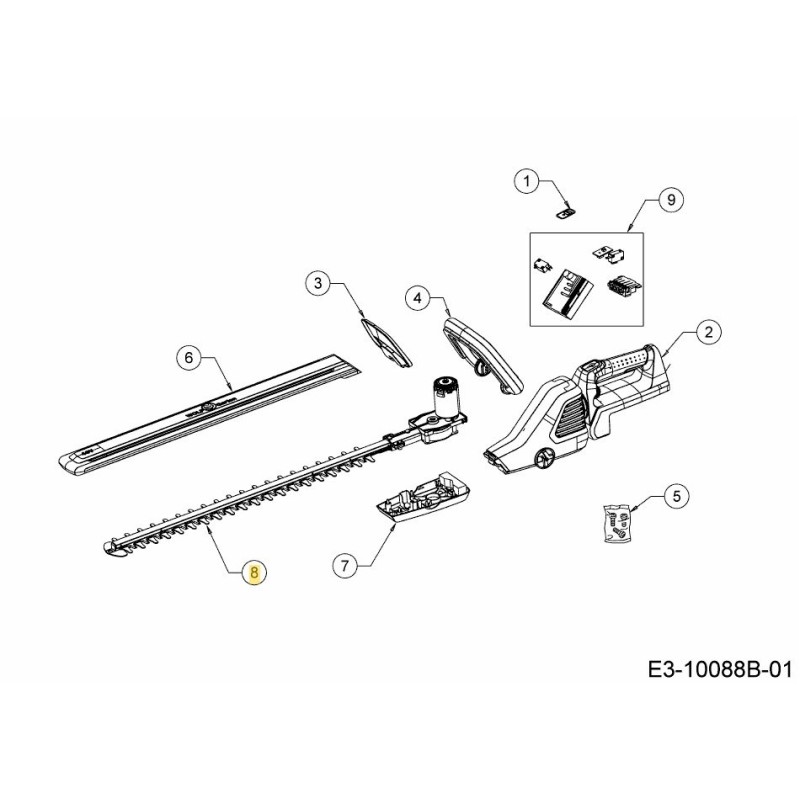 TAILLE-HAIE BLADE COMPLETE 753-10562 ORIGINAL MTD